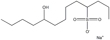 9-ヒドロキシトリデカン-4-スルホン酸ナトリウム 化学構造式