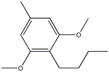 1,3-ジメトキシ-2-ブチル-5-メチルベンゼン 化学構造式