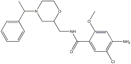  4-Amino-5-chloro-2-methoxy-N-[[4-(1-phenylethyl)-2-morpholinyl]methyl]benzamide