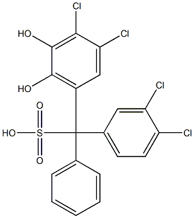 (3,4-Dichlorophenyl)(3,4-dichloro-5,6-dihydroxyphenyl)phenylmethanesulfonic acid 结构式