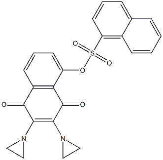 2,3-Bis(1-aziridinyl)-5-[1-naphthalenylsulfonyloxy]-1,4-naphthoquinone 结构式