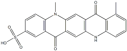 5,7,12,14-Tetrahydro-5,8-dimethyl-7,14-dioxoquino[2,3-b]acridine-2-sulfonic acid Structure