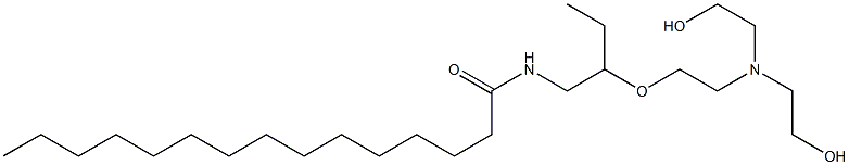 N-[2-[2-[ビス(2-ヒドロキシエチル)アミノ]エトキシ]ブチル]ペンタデカンアミド 化学構造式