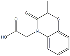 2-メチル-2,3-ジヒドロ-3-チオキソ-4H-1,4-ベンゾチアジン-4-酢酸 化学構造式