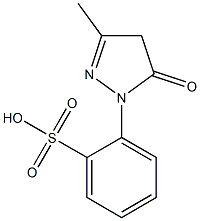 2-(3-メチル-5-オキソ-2-ピラゾリン-1-イル)ベンゼンスルホン酸 化学構造式