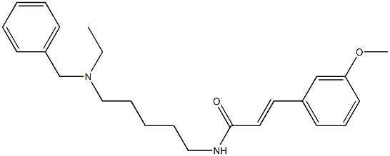 N-[5-(エチルベンジルアミノ)ペンチル]-3-(3-メトキシフェニル)アクリルアミド 化学構造式