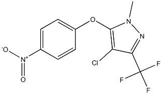 4-Chloro-1-methyl-5-(4-nitrophenoxy)-3-(trifluoromethyl)-1H-pyrazole,,结构式