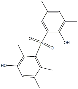 2,3'-ジヒドロキシ-2',3,5,5',6-ペンタメチル[スルホニルビスベンゼン] 化学構造式