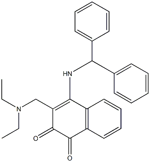 4-[(Diphenylmethyl)amino]-3-[(diethylamino)methyl]naphthalene-1,2-dione|