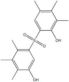 2,3'-Dihydroxy-3,4,4',5,5',6'-hexamethyl[sulfonylbisbenzene] 结构式