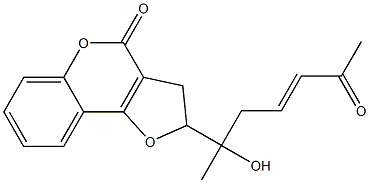 2,3-Dihydro-2-[(3E)-1-methyl-1-hydroxy-5-oxo-3-hexenyl]-4H-furo[3,2-c][1]benzopyran-4-one,,结构式