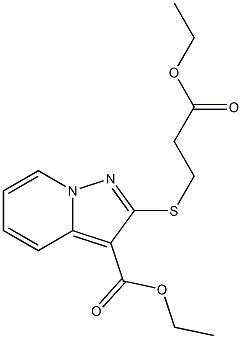 2-[[2-(Ethoxycarbonyl)ethyl]thio]pyrazolo[1,5-a]pyridine-3-carboxylic acid ethyl ester Struktur
