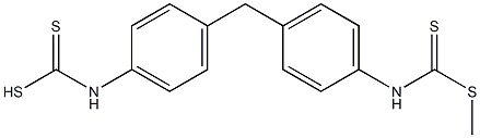 [メチレンビス(4,1-フェニレン)]ビス(イミノ)ビス(ジチオぎ酸メチル) 化学構造式
