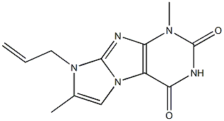 8-Allyl-1,7-dimethyl-1H-imidazo[2,1-f]purine-2,4(3H,8H)-dione Structure