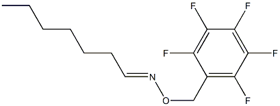 Heptanal O-[(pentafluorophenyl)methyl]oxime,,结构式