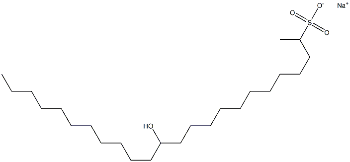 13-Hydroxytetracosane-2-sulfonic acid sodium salt,,结构式