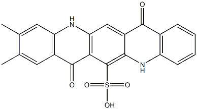 5,7,12,14-Tetrahydro-9,10-dimethyl-7,14-dioxoquino[2,3-b]acridine-6-sulfonic acid 结构式