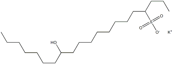 13-Hydroxyicosane-4-sulfonic acid potassium salt,,结构式