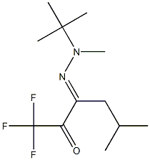 5-メチル-3-[2-メチル-2-(tert-ブチル)ヒドラゾノ]-1,1,1-トリフルオロ-2-ヘキサノン 化学構造式