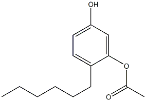 3-Acetyloxy-4-hexylphenol,,结构式