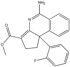 5-Amino-1,9b-dihydro-9b-(2-fluorophenyl)-2H-cyclopent[c]isoquinoline-3-carboxylic acid methyl ester,,结构式