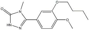 5-(3-Butoxy-4-methoxyphenyl)-4-methyl-2H-1,2,4-triazol-3(4H)-one Structure