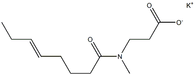 3-[N-Methyl-N-(5-octenoyl)amino]propionic acid potassium salt Structure