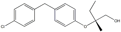 (R)-2-[4-(4-Chlorobenzyl)phenoxy]-2-methyl-1-butanol Structure