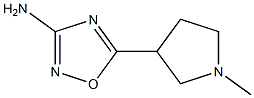 3-Amino-5-(1-methyl-3-pyrrolidinyl)-1,2,4-oxadiazole,,结构式