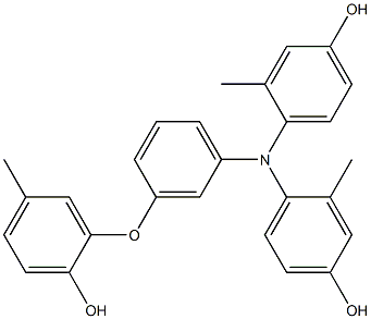 N,N-Bis(4-hydroxy-2-methylphenyl)-3-(2-hydroxy-5-methylphenoxy)benzenamine Structure