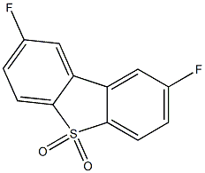 2,8-Difluorodibenzothiophene 5,5-dioxide Struktur