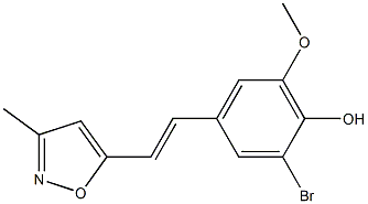 4-[(E)-2-(3-Methyl-5-isoxazolyl)ethenyl]-2-bromo-6-methoxyphenol