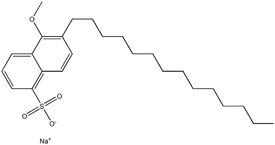 5-Methoxy-6-tetradecyl-1-naphthalenesulfonic acid sodium salt Structure
