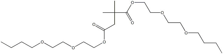 2,2-ジメチルこはく酸ビス[2-(2-ブトキシエトキシ)エチル] 化学構造式