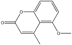 4-メチル-5-メトキシ-2H-1-ベンゾピラン-2-オン 化学構造式