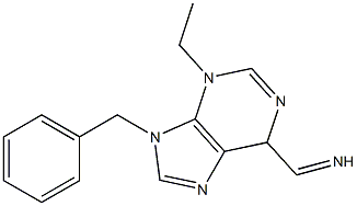 (3-Ethyl-9-benzyl-3,6-dihydro-9H-purine)-6-methanimine Struktur