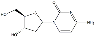 1-[(4S,5R)-4-Hydroxy-5-(hydroxymethyl)thiolan-2-yl]cytosine 结构式
