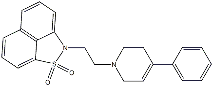 2-[2-[(1,2,3,6-Tetrahydro-4-phenylpyridin)-1-yl]ethyl]-2H-naphth[1,8-cd]isothiazole 1,1-dioxide,,结构式