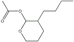 2-Acetyloxy-3-butyltetrahydro-2H-pyran Structure