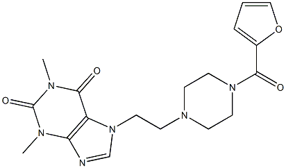 7-[2-[4-(2-Furoyl)-1-piperazinyl]ethyl]-3,7-dihydro-1,3-dimethyl-1H-purine-2,6-dione Structure