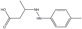 3-[2-(p-メチルフェニル)ヒドラジノ]酪酸 化学構造式
