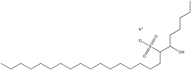 6-Hydroxytetracosane-7-sulfonic acid potassium salt 结构式