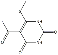 5-Acetyl-6-(methylthio)pyrimidine-2,4(1H,3H)-dione 结构式