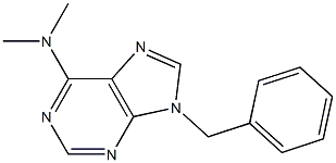 6-ジメチルアミノ-9-(ベンジル)-9H-プリン 化学構造式