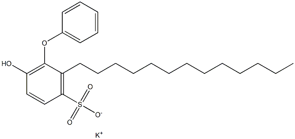 6-Hydroxy-2-tridecyl[oxybisbenzene]-3-sulfonic acid potassium salt Structure