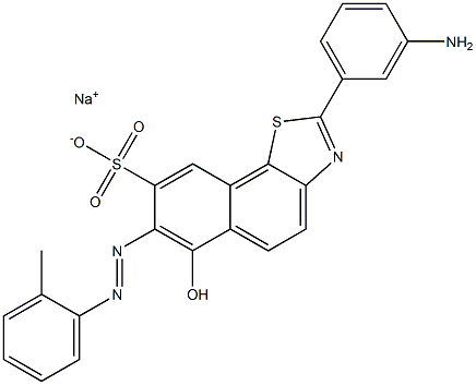 2-(3-Aminophenyl)-6-hydroxy-7-[(2-methylphenyl)azo]naphtho[2,1-d]thiazole-8-sulfonic acid sodium salt