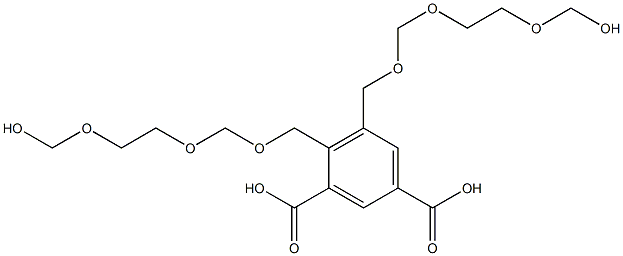 4,5-Bis(8-hydroxy-2,4,7-trioxaoctan-1-yl)isophthalic acid Struktur