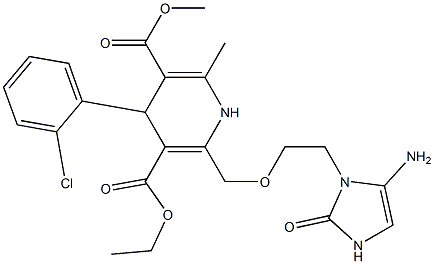 4-(2-Chlorophenyl)-1,4-dihydro-2-[2-[(4-amino-2,3-dihydro-2-oxo-1H-imidazol)-3-yl]ethoxymethyl]-6-methylpyridine-3,5-dicarboxylic acid 3-ethyl 5-methyl ester