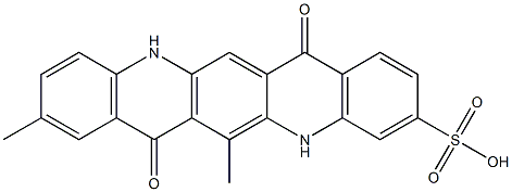 5,7,12,14-Tetrahydro-6,9-dimethyl-7,14-dioxoquino[2,3-b]acridine-3-sulfonic acid Structure