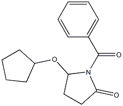 5-(Cyclopentyloxy)-1-[benzoyl]pyrrolidin-2-one,,结构式